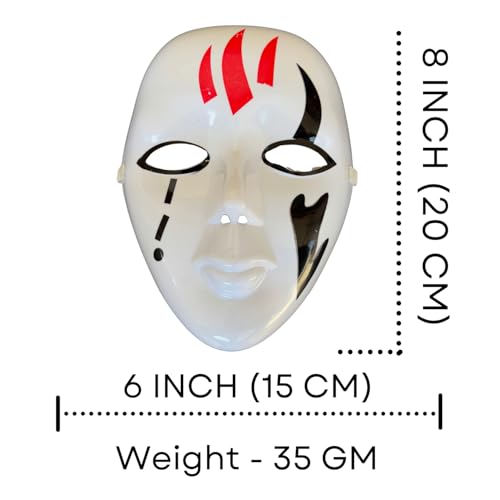 Salvus APP SOLUTIONS Multicolor Plastic Fancy Scary Face Mask/Costume Mask For Kids, Men & Women (6x8 Inch) (Anonymous) - Image 2