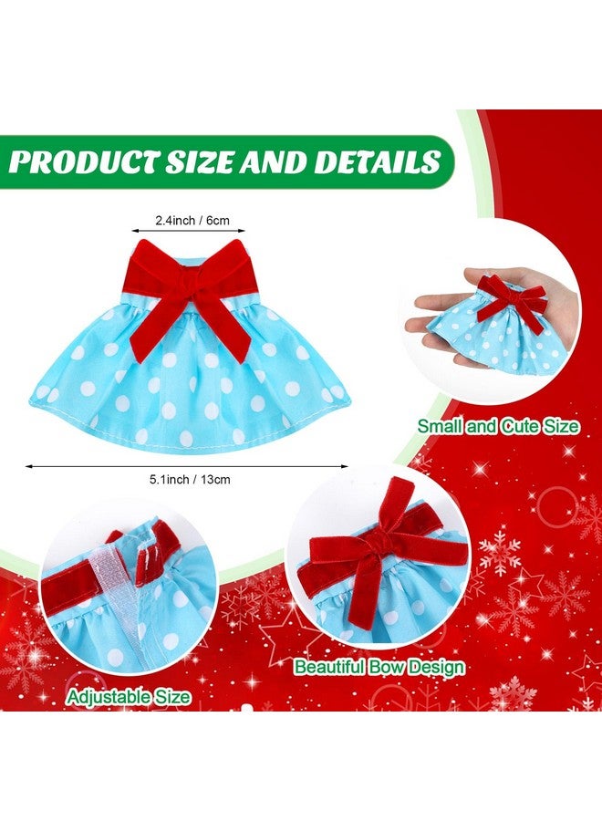 20 Pieces Christmas Elf Clothes Accessories Christmas Elf Doll Dance Skirts Christmas Dress For Elf Doll Xmas Holiday Decorations For Christmas Doll Outfit Accessory Decor Gift