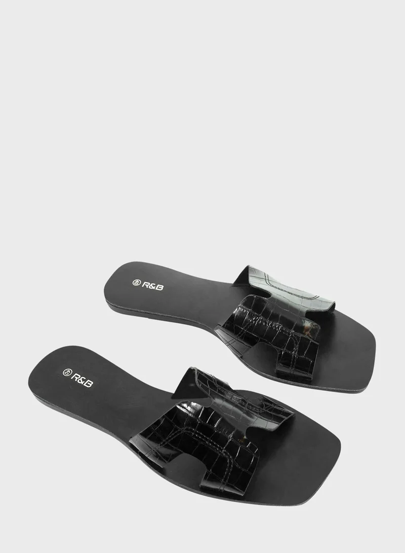 RB One Strap Flat Sandals