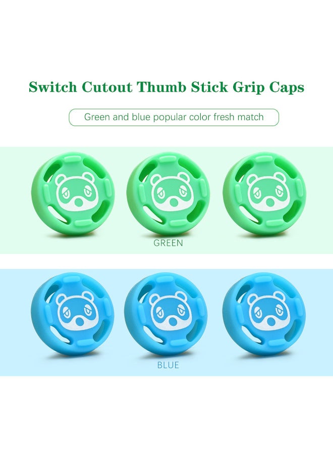 Nintendo Switch Handle Key Cap Switch Rocker Cap Nintendo Switch Silicone Cap-Product Color:GNS-1-056 Blue Background White Bear  - Image 4