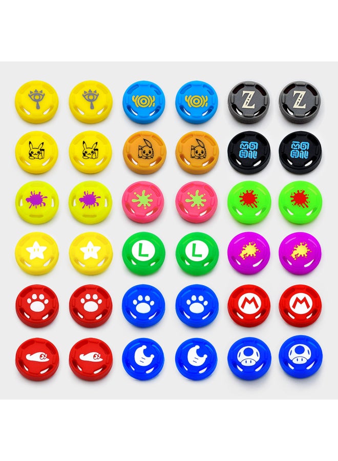 Nintendo Switch Handle Key Cap Switch Rocker Cap Nintendo Switch Silicone Cap-Product Color:GNS-1-056 Blue Background White Bear  - Image 1