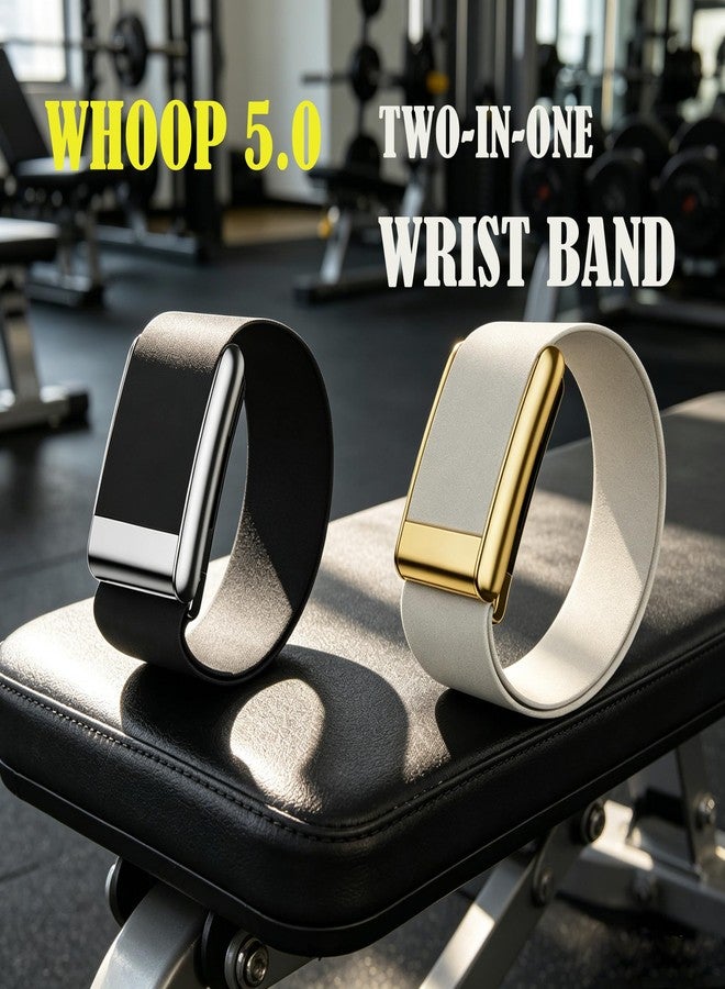 Whoop Replacement Band Combination Compatible with WHOOP 5.0, Waterproof, Quick-Dry, Hydroknit, SuperKnit Band,Adjustable Breathable Sweatproof Sports Wristband for Men and Women (Black&White, whoop 5.0) - Image 2