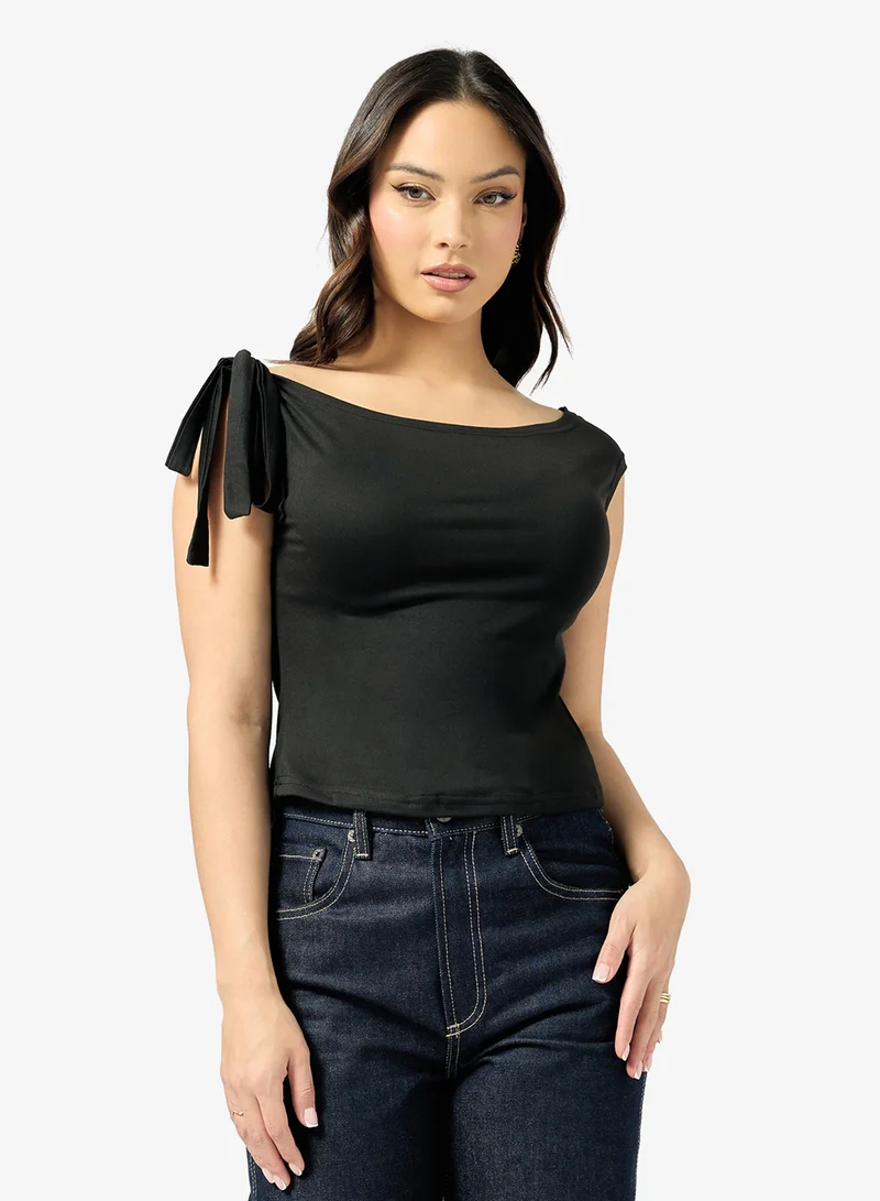 Ginger Assymetric Drop Shoulder Top