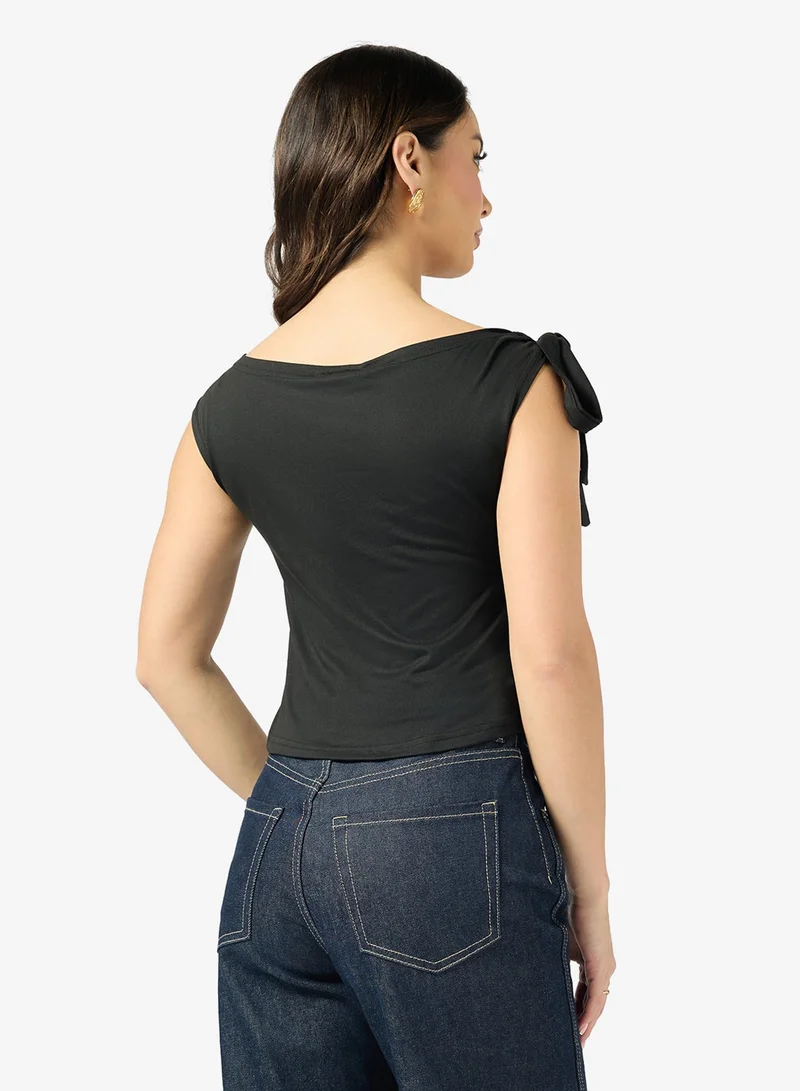 Ginger Assymetric Drop Shoulder Top