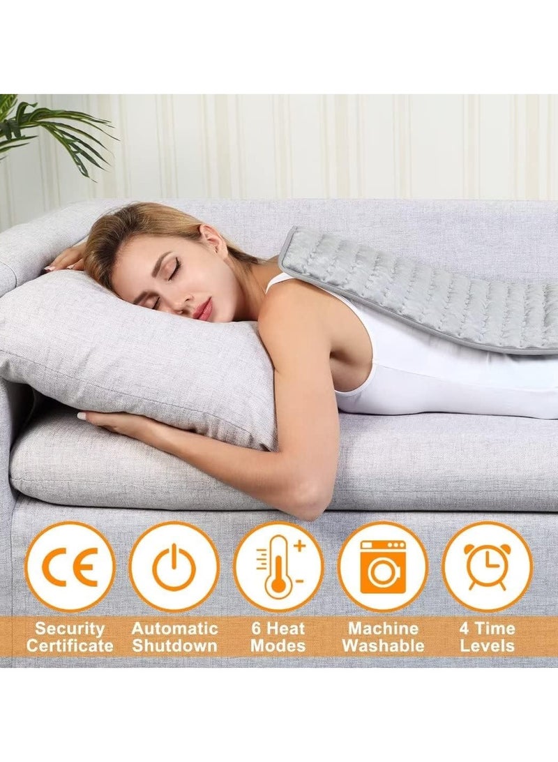 Heating pad, Electric Heat Pad with Automatic Switch-Off and 6 Temperature Levels Heating pad for Back Neck Shoulder Belly Heating Technology - Machine Washable. - Image 3