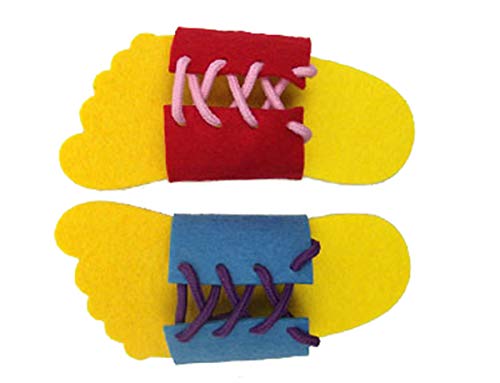 OVOY Childrens Lacing Skills Learn-to-Tie - Shoe Preschool Tie-Up Shoe Threading. (1 pair) - Image 3