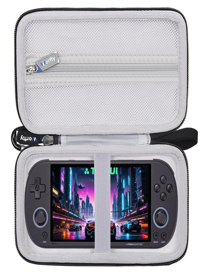 worfty Case for Trimui Smart Pro 5 inch Handheld Game Console - Hard Travel Protective Carrying Storage Bag (Case Only) (Black) - Image 1