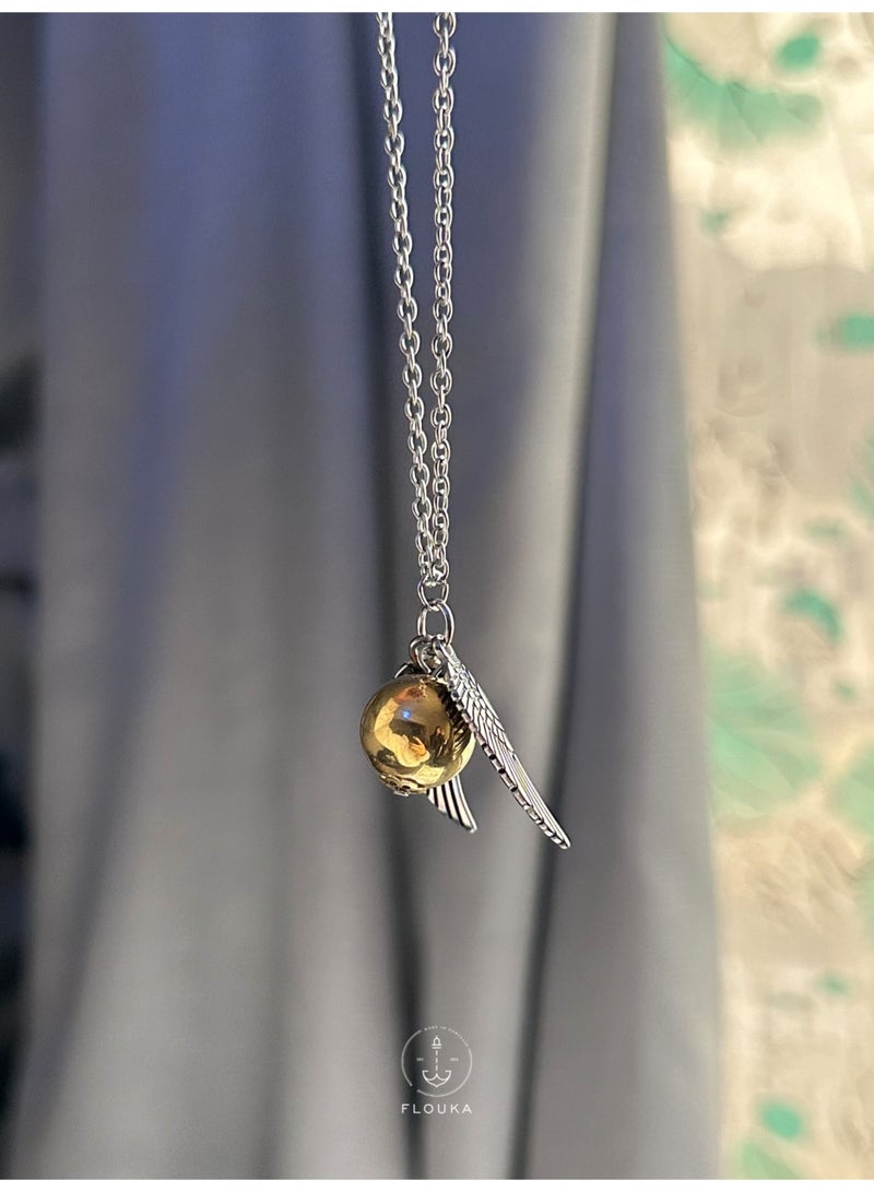 قلادة الجناح الذهبي الوشاية - Image 2