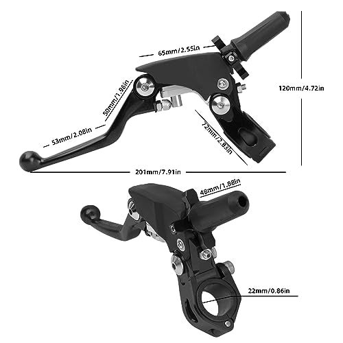 PRO CAKEN 7/8" 22mm Universal Motorcycle Aluminum 360 ° Alloy Foldable Clutch Handle with Mounting Seat for Motorcycle Street Sport Dirt Pit Mini Bikes Scooter ATV -Black - Image 2