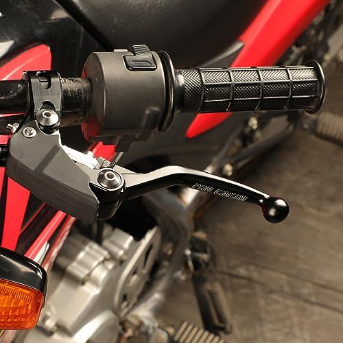 PRO CAKEN 7/8" 22mm Universal Motorcycle Aluminum 360 ° Alloy Foldable Clutch Handle with Mounting Seat for Motorcycle Street Sport Dirt Pit Mini Bikes Scooter ATV -Black - Image 4