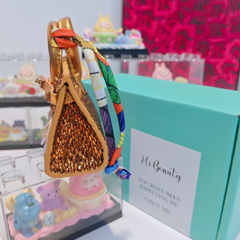 Sunrise Light Mini House Bag Charm, Earphone Storage Pouch, Decorative Keychain Ornament, Free Acrylic Box Included - Image 5