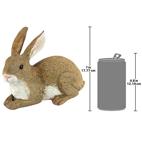 Design Toscano QM200861 Bashful The Bunny Lying Down Rabbit Outdoor Garden Statue, 10 Inch, full color - Image 3