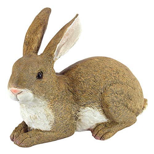Design Toscano QM200861 Bashful The Bunny Lying Down Rabbit Outdoor Garden Statue, 10 Inch, full color - Image 4