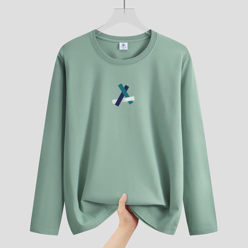 Autumn New Long-Sleeved T-Shirt Men'S Round Neck Fat Plus Size Men'S Youth Student Korean Style All-Match Shirt Fashion - Image 3