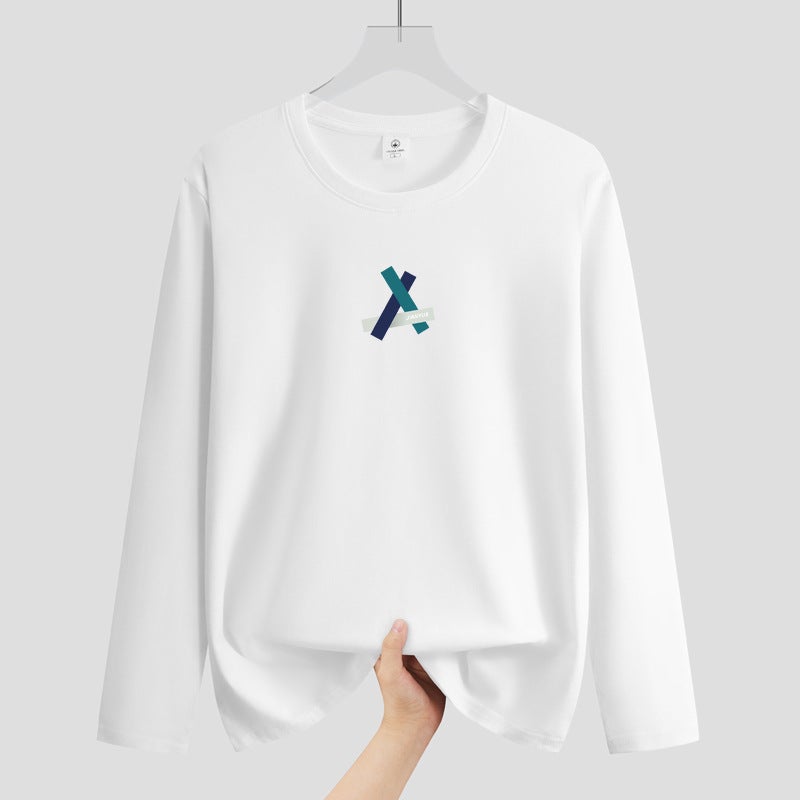 Autumn New Long-Sleeved T-Shirt Men'S Round Neck Fat Plus Size Men'S Youth Student Korean Style All-Match Shirt Fashion - Image 2