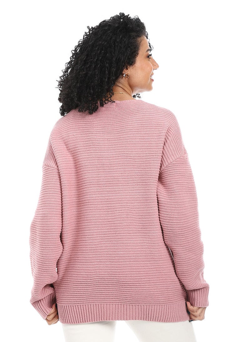 سيزار بلوفر صوف حريمي ب رقبة سبعة - Image 4