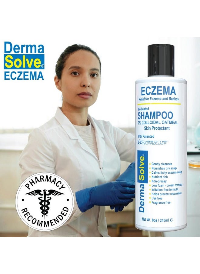 Dermasolve Dermasolve Eczema Relief Shampoo - Flare Control Scalp & Dandruff Free Therapy That Protects, Moisturizes, and Repairs Skin for Kids & Adults - Steroid Free (2-Pack)  - Image 4