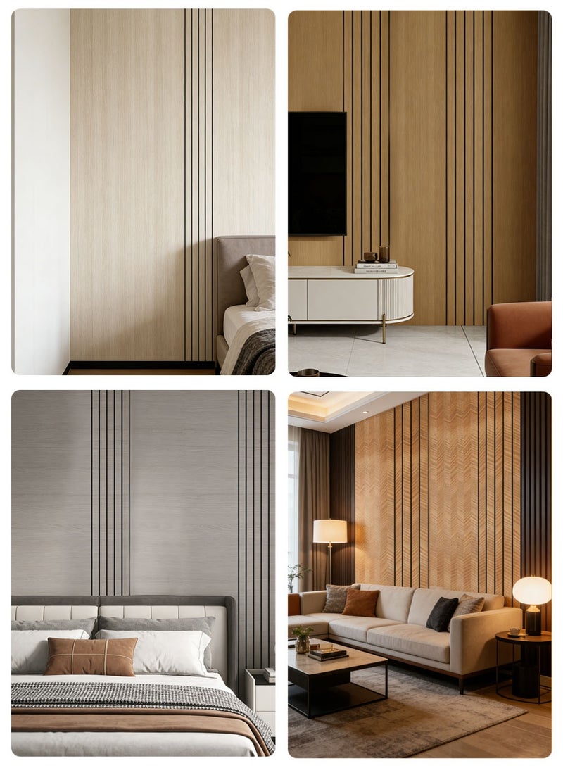 Wood Grain Self-Adhesive Wallpaper Off-White Gray 3D Wallpaper | Waterproof 3D Wallboard Wallpaper | Moisture Proof Sound Insulation Sticker Wall Covering for Home Decor Living Room Bedroom TV Background 40cm x 300cm - Image 2