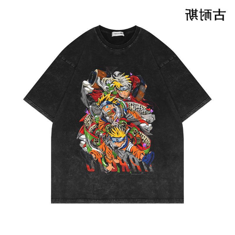 American High Street Fashion Brand Short Sleeve T-Shirt Men'S Summer Retro Washed Old Half Sleeve Niche Handsome - Image 5