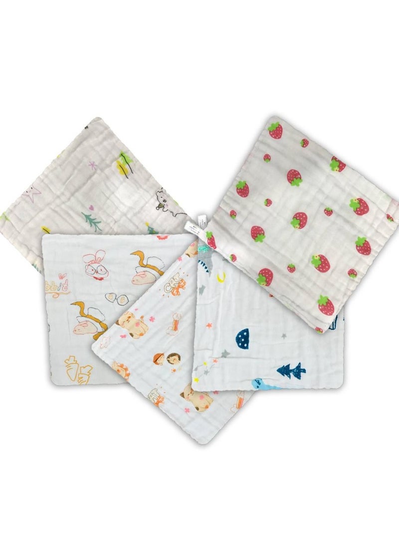 MARGOUN Baby Muslin Washcloths Soft Face Cloths for Newborn 30 * 30 cm, Absorbent Bath Face Towels, Baby Wipes, Burp Cloths or Face Towels (5 Pack) - Image 3