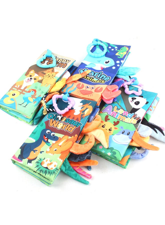 Tiibaby Baby Cloth Book Animal Three-dimensional Tail Early Education Cloth Book Educational Toys Newborn Baby Cloth Book - Image 5