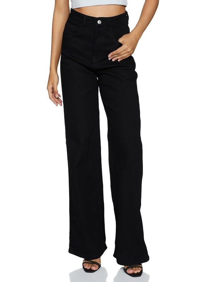 KOTTY Women's Regular Black Jeans - Image 1