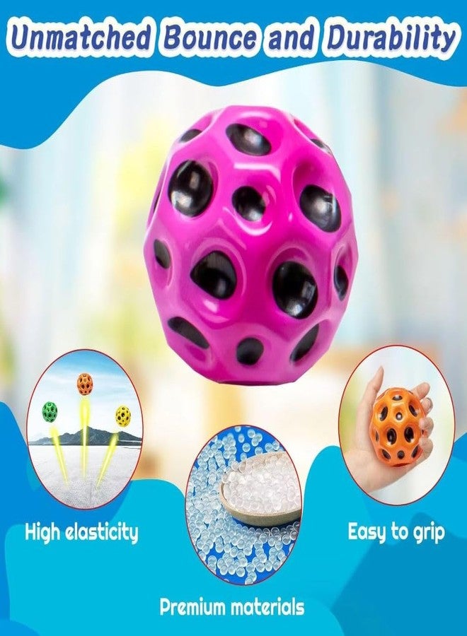 Definite Moon Balls, Stress Relief High Jumping Ball, Super Bouncy Rubber Ball for Kids, Athlete Training Ball Outdoor Indoor Play (Pack of 2 Balls, Random Color) - Image 5