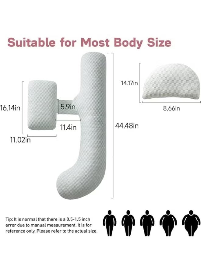 Pregnancy Pillow Full Body Support for Sleeping, Maternity Pillow for Back, Belly, Hips and Legs with Adjustable Removable Cover - Image 3
