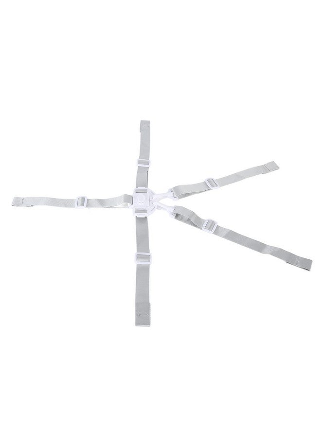 Hozee High Chair Straps, 5 Point Baby Harness Easy to Use Sturdy for Stroller for Pushchair(White Button 5-Point Strap) - Image 5