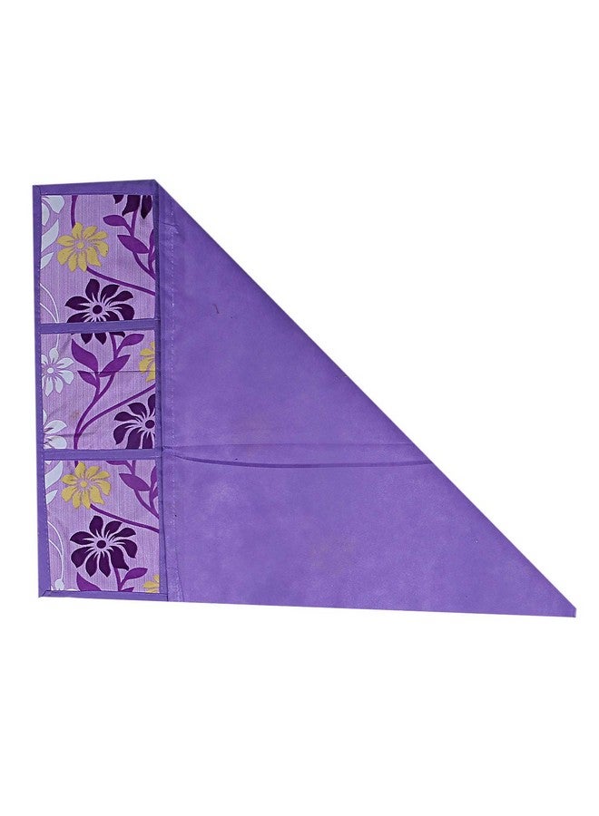 Kuber Industries Flower Design Combo PVC 3 Pieces Fridge Mats, 2 Piece Handle Cover and Fridge Top Cover (Purple, Standard) - Image 3