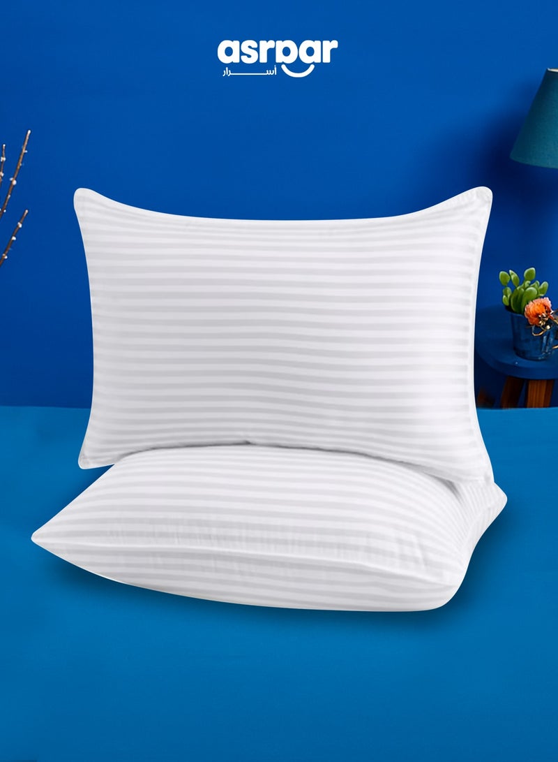 أسرار طقم الرفاهية المطلقة من أسرار – لباد فندقي فاخر بارتفاع 8 سم مع مخدة طويلة 150×50 سم ومخدتين فندقيتين ناعمتين 75×50 سم لراحة شاملة بنعومة فندقية - Image 2