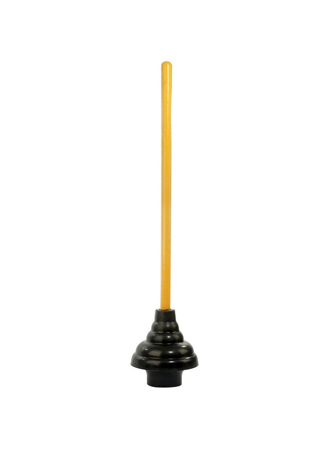 LDR Industries LDR 512 3410A Heavy Duty Drain Handle Double Thrust Rubber Force Cup Removes Clogs for Bathrooms, Kitchens, Baths, Showers, Powerful Commercial and Residential, 26.40"X5.35", Wood Flange Plunger  - Image 1
