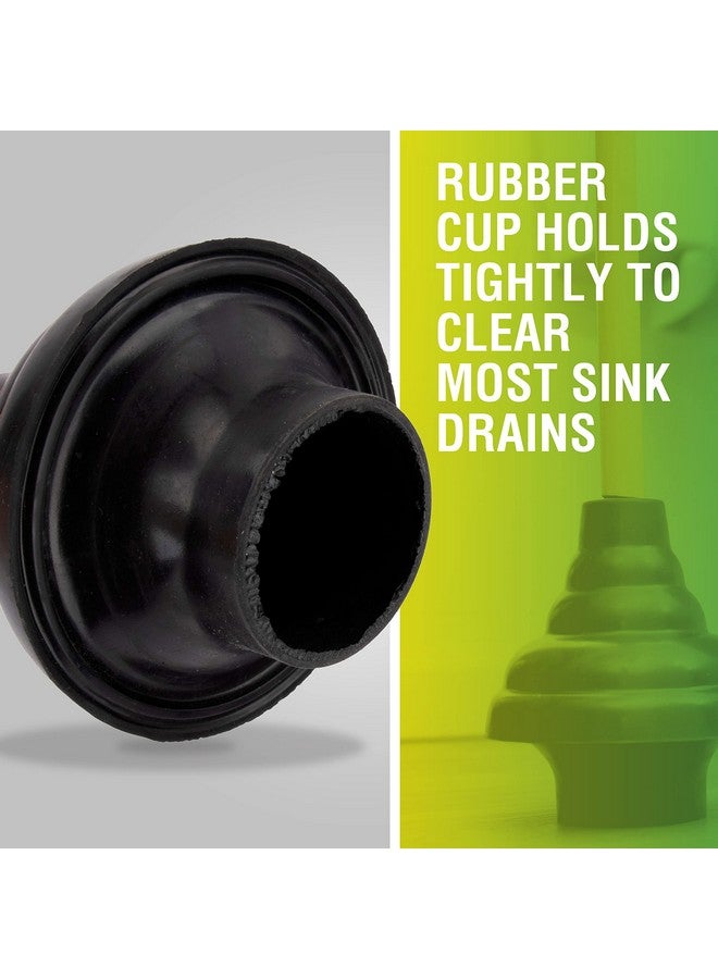 LDR Industries LDR 512 3410A Heavy Duty Drain Handle Double Thrust Rubber Force Cup Removes Clogs for Bathrooms, Kitchens, Baths, Showers, Powerful Commercial and Residential, 26.40"X5.35", Wood Flange Plunger  - Image 4