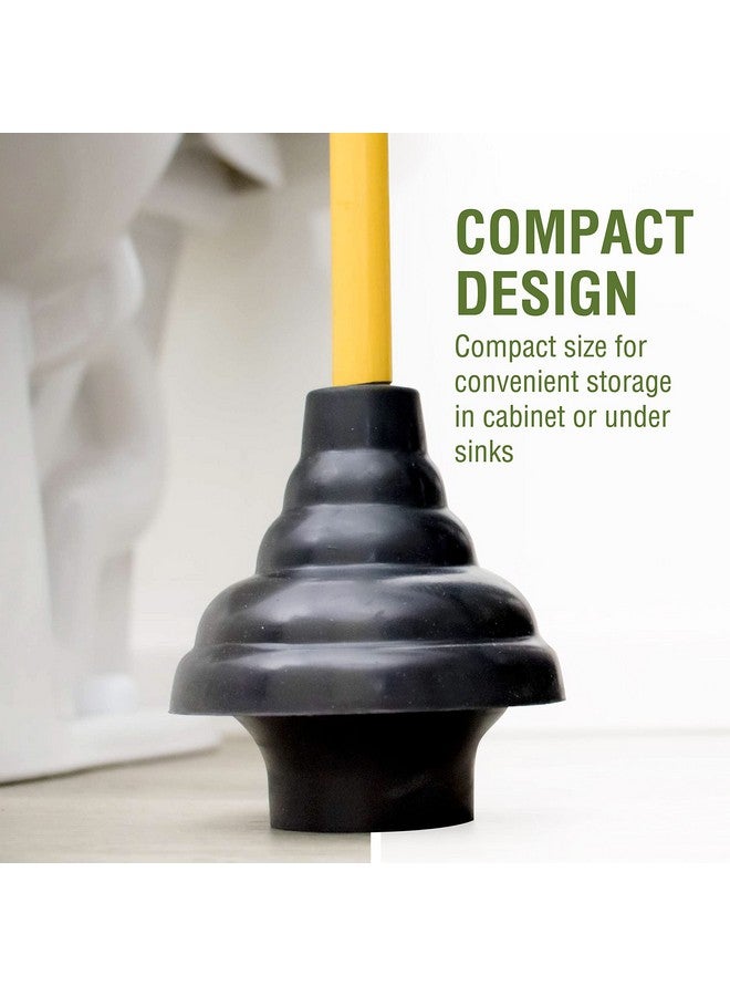 LDR Industries LDR 512 3410A Heavy Duty Drain Handle Double Thrust Rubber Force Cup Removes Clogs for Bathrooms, Kitchens, Baths, Showers, Powerful Commercial and Residential, 26.40"X5.35", Wood Flange Plunger  - Image 3