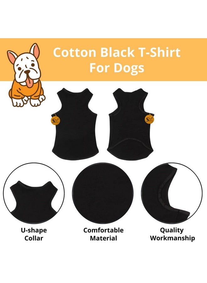 Sage Square Dog T-Shirt With Lint Roller| Comfortable & Breathable Dog Clothing & Lint Roller Set For Dog Hair Removal, Clothes (Small - 14 Inch,Black)  - Image 2