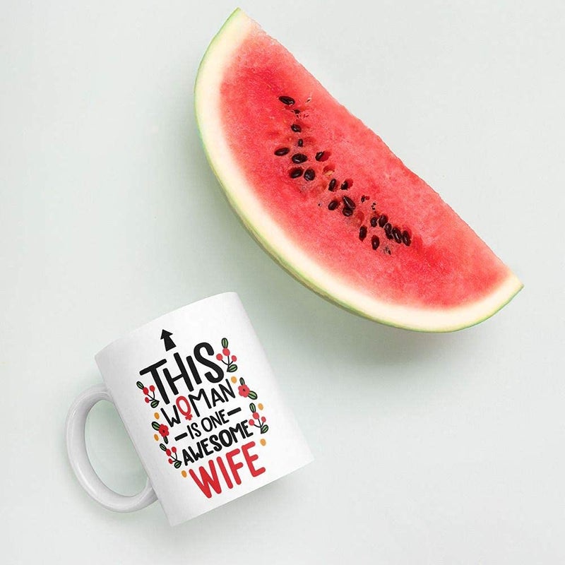 Oye Happy - Awesome Woman Mug - Coffee Mug for Wife to Gift on Women's Day/Birthday/Valentine's Day (Ceramic) (Microwavable) (330 ml) - Image 3
