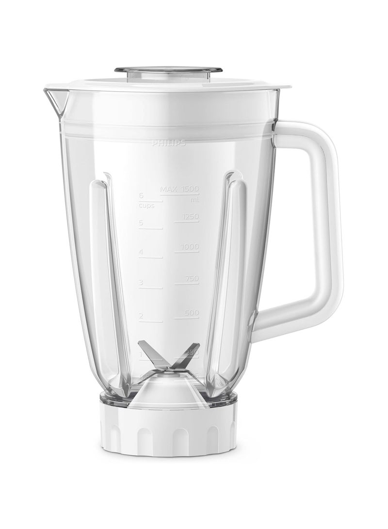 Philips Plastic Jar Blender - 800W, 2L, 3 Speed settings + Pulse, ProBlend Crush Technology perfect for crushing ice 2 L 800 W HR2224 white - Image 4