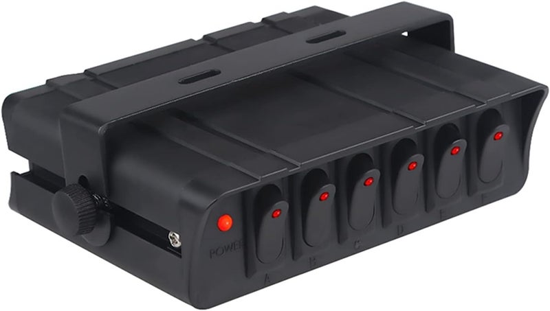 Wivplex 6 Gang Rocker Switch Panel for Marine and Automotive - Image 1