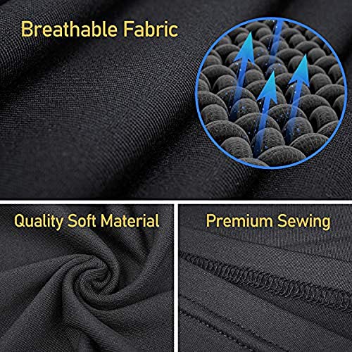 PrimeBox Men's Cotton Lycra Bikers Dust Protection Soft Fabric Face Mask Bandana and Arm Sleeves Combo Set of 2 Pcs (1 Black Bandana; 1 pair Arm sleeves) - Image 3