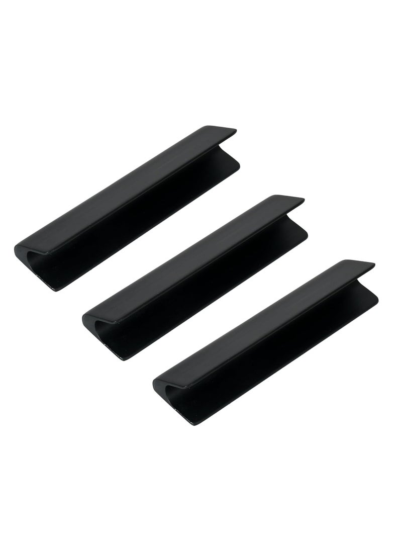 KURIC KURIC Cabinet Knobs Drawer Pulls Knobs for Dresser Drawers Drawer Knobs Handle 4 inch Pack of 3 Pieces Black  - Image 1