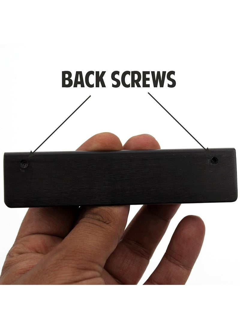 KURIC KURIC Cabinet Knobs Drawer Pulls Knobs for Dresser Drawers Drawer Knobs Handle 4 inch Pack of 3 Pieces Black  - Image 2