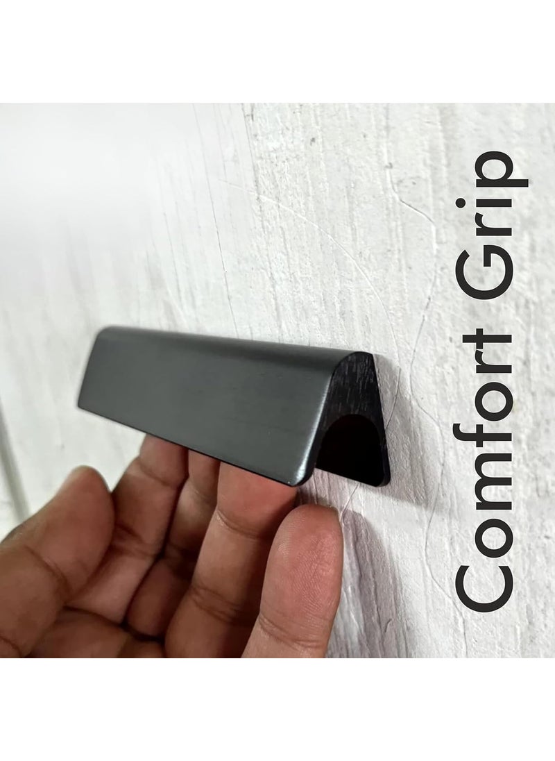 KURIC KURIC Cabinet Knobs Drawer Pulls Knobs for Dresser Drawers Drawer Knobs Handle 4 inch Pack of 3 Pieces Black  - Image 5