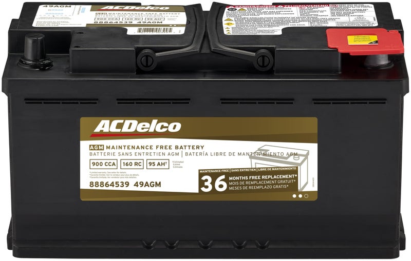 ACDelco Gold 49AGM 36 Month Warranty AGM BCI Group 49 Battery - Image 1