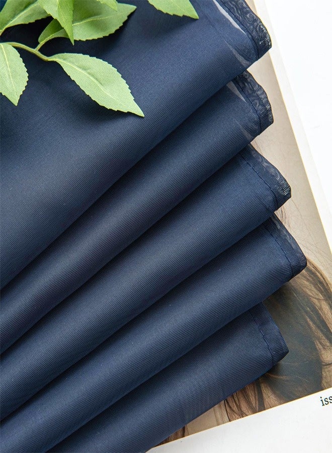 2 Panels Solid Color Blue Sheer Curtains Elegant Grommet Window Voile Panels/Drapes/Treatment for Bedroom Living Room - Image 5