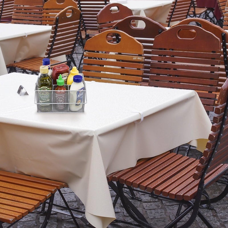 Sorbus Utensil Caddy  Silverware Napkin Holder and Condiment Organizer  MultiPurpose Steel Mesh CaddyIdeal for Kitchen Dining Entertaining Tailgating Picnics and much more Silver - Image 4