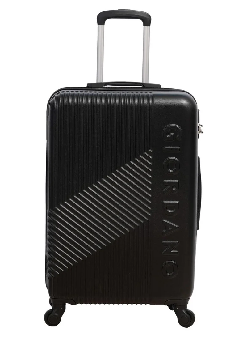 GIORDANO GIORDANO Logo Series Carry-On Small Cabin Suitcase Black, ABS Hard Shell Lightweight Durable 4 Wheels Luggage Trolley Bag 20" With Secure 3 Digit Number Lock.
