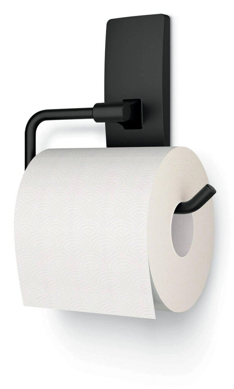 Command Toilet Paper Holder Matte Black with Water Resistant Command Strips, Rust Resistant Bathroom Organizer - Image 5