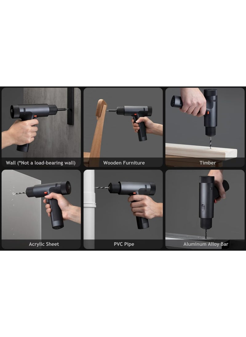 Xiaomi - Xiaomi 12V Max Brushless Cordless Drill, 30nm Powerful Torque, 30-speed Precision Control, 3 Operating Modes, Smart Display, Gray - Image 1