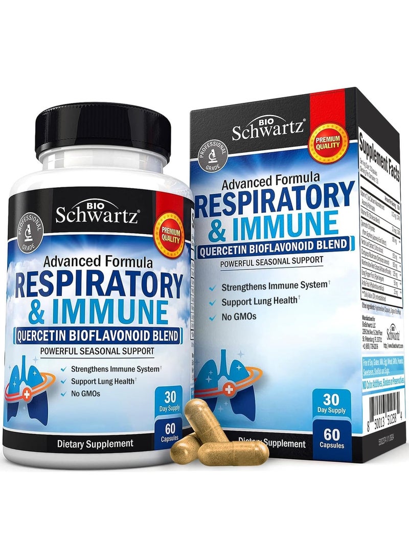 BioSchwartz Advanced Formula Respiratory & Immune, Quercetin Bioflavonoid Blend , 60 Capsules - Image 1