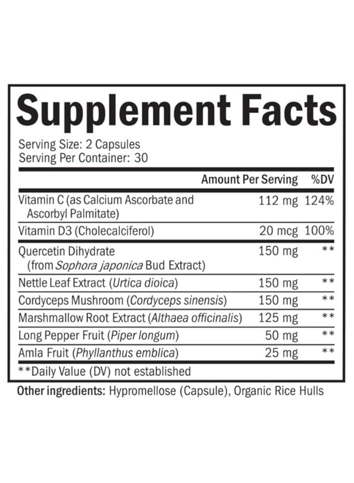 BioSchwartz Advanced Formula Respiratory & Immune, Quercetin Bioflavonoid Blend , 60 Capsules - Image 4